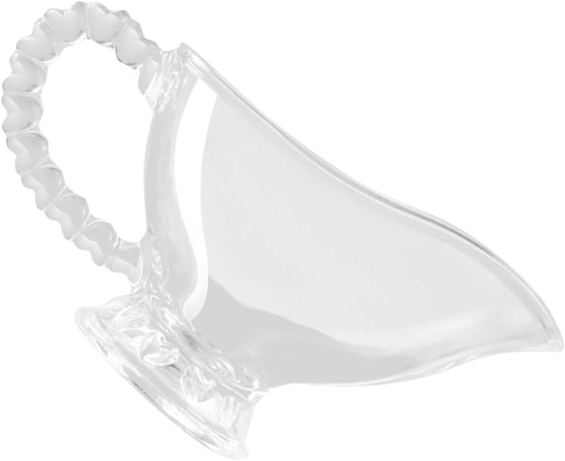 Glass Gravy Boat with Handle 10 oz Sauce Dispenser for Salad Dressings Syrups and Milk for Restaurants and Home Use