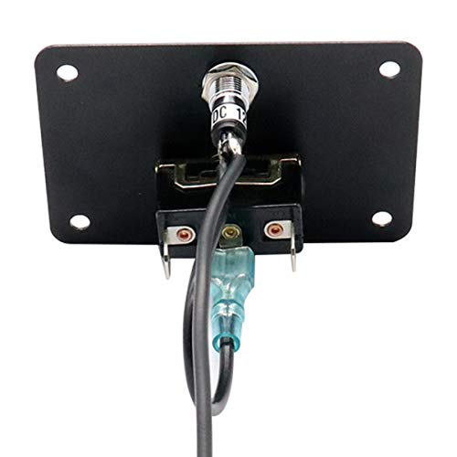 Eurobuy 12V 15A Anchor Windlass Up/Down Rocker Switch Panel, Marine Windlass Toggle Switches ON-Off-ON Control Panel with Red LED - Thumbnail 3