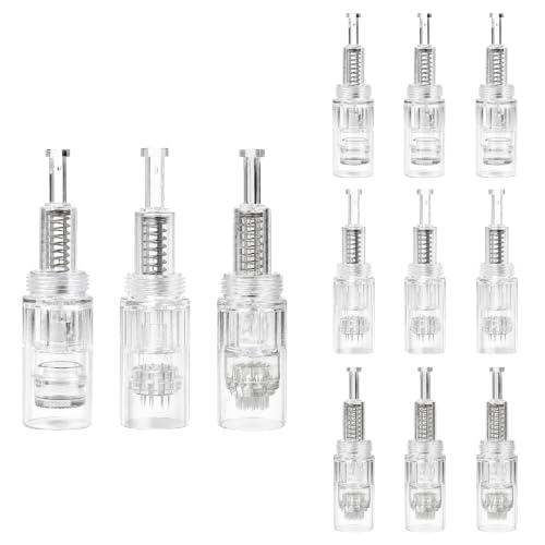 12 pcs Microneedling Cartridges for Derma Pen at Home Use - SCREW...