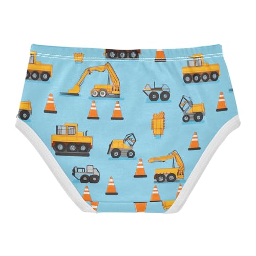 Wusikd Construction Trucks Girls' Underwear Cotton Traffic Girls Briefs Soft Toddler Underwear 2T2
