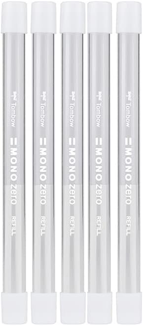 5-Packs Tombow Mono Zero Eraser Refill, Round Tip (57307) 5-Packs