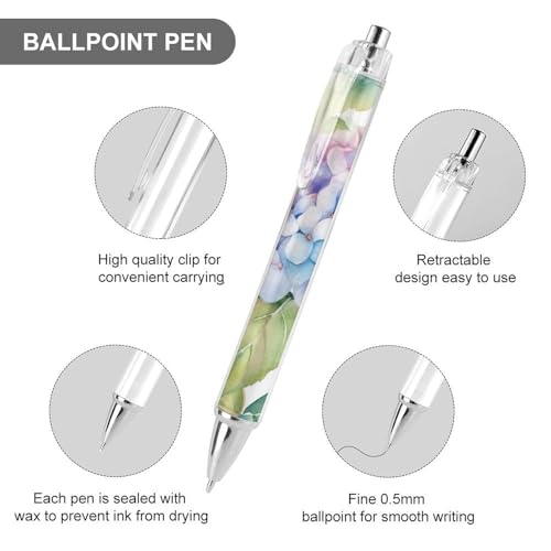 Stylos à bille rétractables noirs lot de 4 avec pointe 0,5 mm
