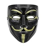 A9TEN Black Hacker Mask for Kids, Anonymous V for Vendetta Mask Halloween Costume Cosplay Masquerade Party