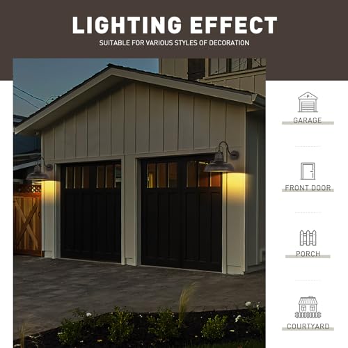 Image of zeyu 18 Inch Barn Light, Farmhouse Outdoor Sconces Wall Lighting, Outdoor Barn Light for Garden Garage, Oil Rubbed Bronze Finish, 016-1BL ORB