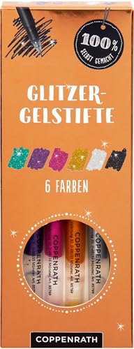 Glitzer-Gelstifte: 6 Farben: mit 6 funkelnden Gelstiften mit Glitzereffekt (100% selbst gemacht)