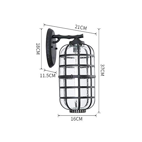 Projecteurs muraux antirouille lanterne extérieure E27 de cour - 8