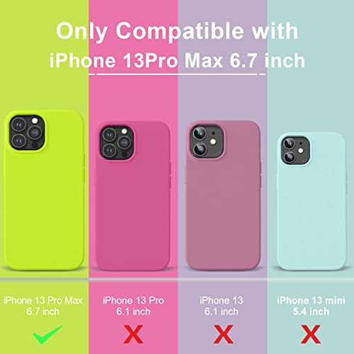 Coque silicone liquide iPhone 13 Pro Max 6,7" vert fluo