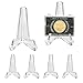 Pack of 5 Mini Clear Acrylic Easel Stands Coin Display for Pictures Party Accessories - Durable & Sturdy Design - Ideal for Home Display, Office, Shop, Special Events 2.04 x .066 x 2.67 (5)