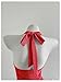 SOLY HUX Women's Shiny Deep V Neck Halter Bodycon Mini Dress Sleeveless Cocktail Prom Pencil Dresses Solid Red X-Large