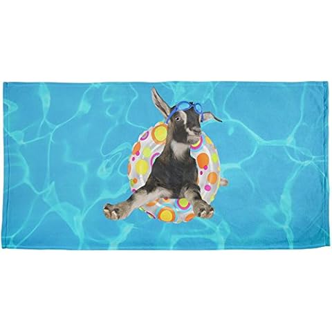 Toalla de playa Animal World con diseño de Barco de Cabra Cover