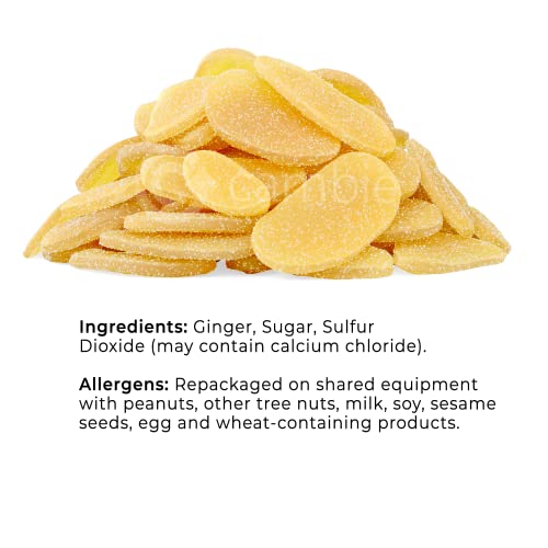 Dried Crystallized Ginger Slices By Cambie | 2 Lb Of Candied Ginger | Sweet And Spicy Dried Fruit | For Snacking & Adding To Recipes | Packaged Fresh In A Resealable Pouch, 2 Lb #TOP7