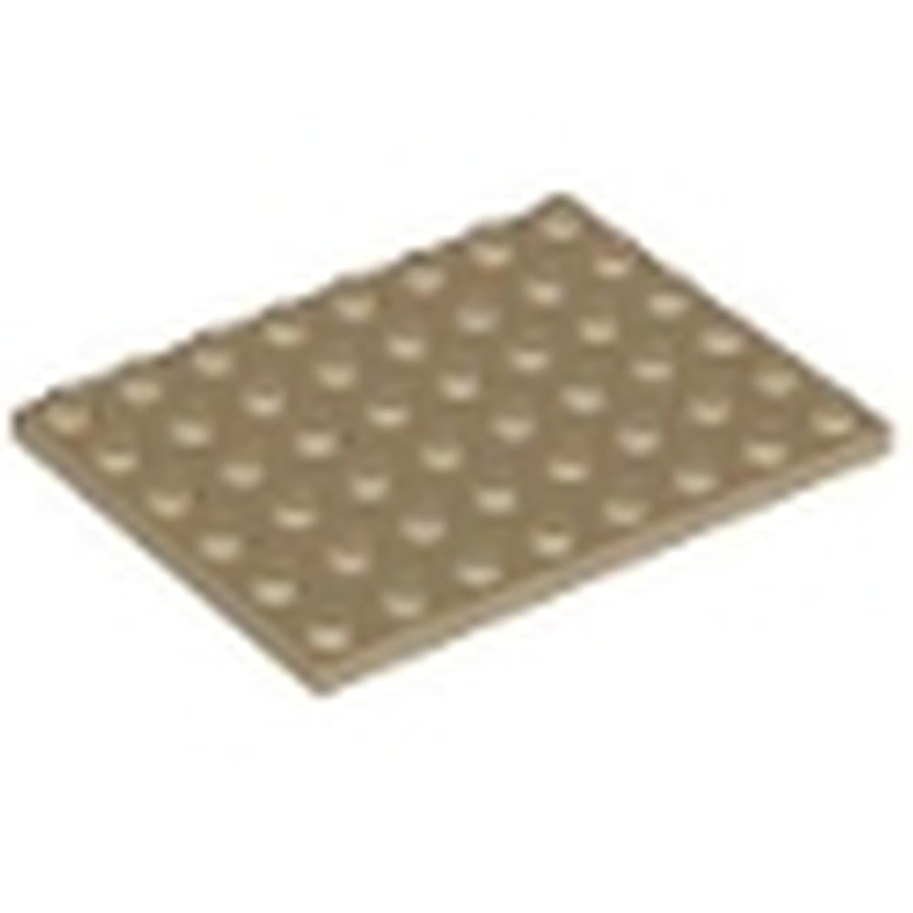LEGO Plate 6 x 8 Part 3036 (Dark Tan, 5, count)