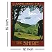 Retro Planet.com - Shire Lord of The Rings Decal, Peel and Stick Decal, Removable, Fantasy Home Theater Decor, Vintage Style, 12 x 16 inches