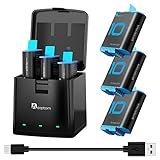 Cargador de batería Adaptom Totalmente compatible con el juego de baterías y cargador Gopro Hero 10 HERO 9 Black, la batería utiliza una batería de iones de litio de alta calidad con celdas premium, lo que hace que las baterías sean perfectamente compatibles con HERO 10 9 Black.