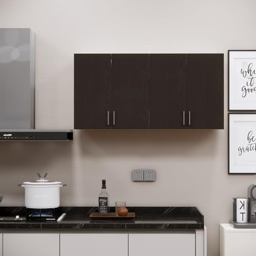 Image of SPECIALITY PANELS 4 Door Modular Wall Mounted Kitchen Cabinet with Adjustable Shelf Space Saving Storage Unit Durable Engineered Wood Cupboard for Kitchen Living Room Utility Organizer Furniture