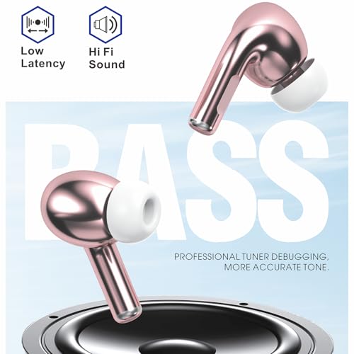 Image of ONE 7 Shine PODS Wireless in-Ear Earbuds | 13mm Dynamic Driver | Deep Bass | ENC Calling | Bluetooth v5.3 | Up to 36 Hours Playtime | Lightweight with Silicone Case (ON TWS-54) (Pink)