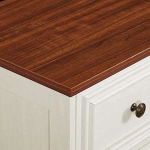 Farmhouse 7 drawers dresser 472 rustic chest of drawers with natural texture vintage design storage dresser cabinet wood drawer dresser for bedroom living room hallway  urban country home decor