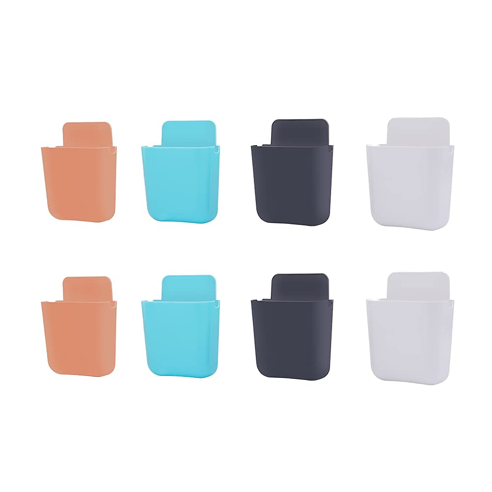 RUSHIL WERE Wall Holder with Mobile Charging Point | Stationary Storage |Bathroom Accessories | Remote Holder | Makeup Brush Holder | NO Drilling only Stick on Smooth Surface | 4 Piece Set (B09LY5QL24) Amazon Price History, Amazon Price Tracker