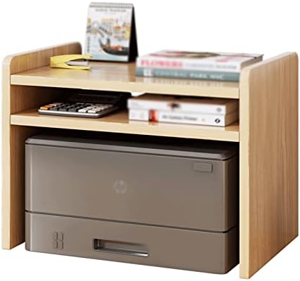 Printer Stand Organzier Shelf Printer Stand Office Double-Layer Printer Shelf Desktop Small File Storage Rack Home Heavy-Duty Mini Fax Machine Stand Multifunctional Stand (Color : B) (A) image 5