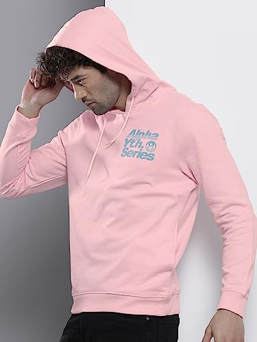 Image of The Indian Garage Co Men Regular Fit Typography Overhead Hooded Sweatshirt