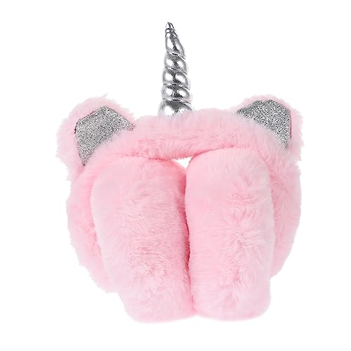NIYANGLE Unicorn Ear Mask Warm Winter Earmuffs for Adults Boys and Girls Cold-weather Ear Covers