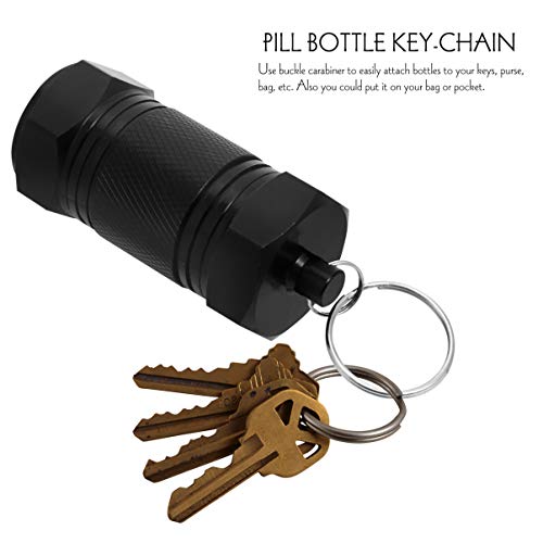 EXCEART 2 Pcs Caixa de PÃ­lula Chaveiro Mini Caixa de PÃ­lula PortÃ¡til Caso de PÃ­lula de AlumÃ­nio