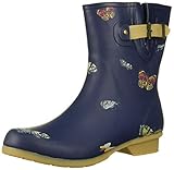 Chooka Women's Mid-Height Printed Rain Boot with Memory Foam Calf, Butterfly, 9