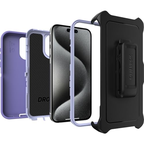 OtterBox iPhone 15 Pro MAX (Only) Defender Series Case, MOUNTAIN MAJESTY (Purple), screenless, rugged & durable - Image 4