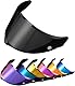 PSLER Helm Visier Verspiegelt für AGV Pista GP RR Pista GPR CORSA-R RACE 3 RACE 2,Helmvisier Getöntes Visier Motorradhelm Zubehör Ersatz(Tiefes Schwarz)