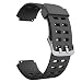 Soft Silicone Smart Watch Bands Replacement Straps Bands(23mm) for YAMAY SW020 ID205 Smart Watch (Black)