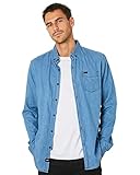 Globe Goodstock Oxford LS Shirt Camisa, Hombre, Indigo, S