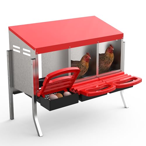 GarveeTech 3-Hole Rollaway Nest Box with Legs