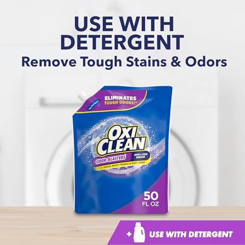 Image of OxiClean Odor Blasters Odor and Stain Remover Laundry Booster Liquid, 50 fl oz 3-Pack
