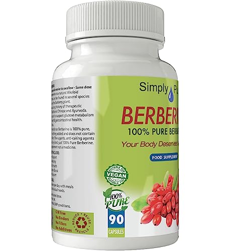 Simply Pure 100% Pure & Natural Berberine | Blood Sugar Management & Heart Health | 500mg Capsules x 90 | Gluten Free | GM Free | Vegan - 4