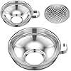 Canning Funnel with Strainer for Wide and Regular Mason Jars - Wide-Mouth Funnels for Kitchen Use - Canning Supplies Kit - Stainless Steel - 3 Pack (Small and Large)