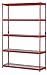 Muscle Rack UR184872-R 5-Shelf Steel Shelving Unit, 48" Width x 72" Height x 18" Length, Red