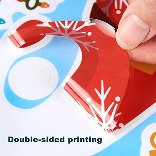 UMIPUBO Christmas Window Stickers Reusable Christmas Window Decorations Gonk Christmas Window Clings Christmas Gnome Staic Window Stickers Decals for Xmas Window Display (A:9 Sheets(104pcs))