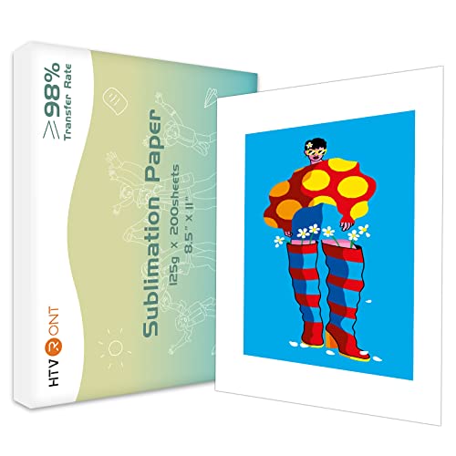 HTVRONT Sublimation Paper for T-Shirts & Mugs,200 Sheets 8.5x11 Inch A4 by HTVRONT - Used condition - US$17.01