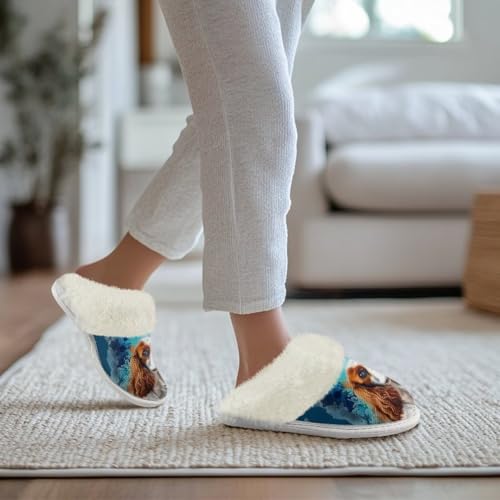House Slippers for Women Indoor Winter Warm Fuzzy Slipper Size 5-12 Bedroom Non-Slip4