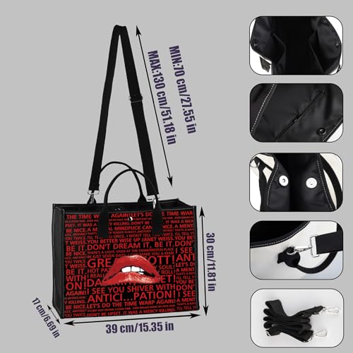 Bolso tote VAMSII Rocky Horror Lips miniatura 4