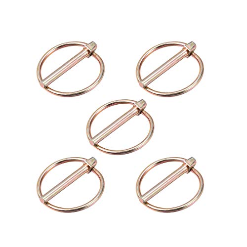 uxcell Linch Pin with Ring - 5mm x 40mm Trailer Pins Assortment Kit for Boat Kayak Canoe Trailer Tractor Trolley Horsebox 5Pcs