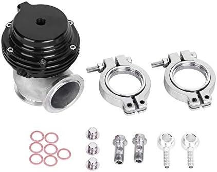 HiwowSport 38MM Turbo Exhaust Manifold External V-Band Wastegate Dump Pipe Valve (Black)