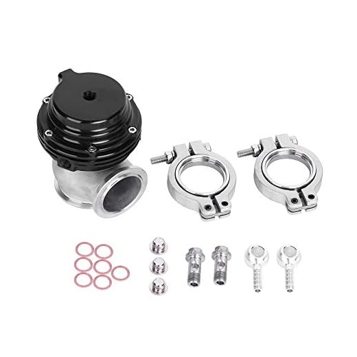 Hiwowsport 38MM Turbo Exhaust Manifold External V-band Wastegate dump pipe valve (Black)