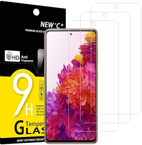 NEW'C 3 Pack Designed for Samsung Galaxy S20 FE / S20 FE 5G Screen Protector Tempered Glass, Case Friendly Scratch Resistant,Bubble-Free, Ultra Resistant