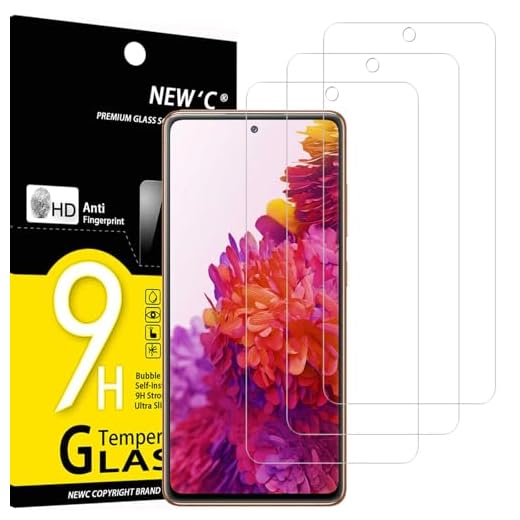 NEW'C 3 Pack Designed for Samsung Galaxy S20 FE / S20 FE 5G Screen Protector Tempered Glass, Case Friendly Anti Scratch Bubble Free Ultra Resistant