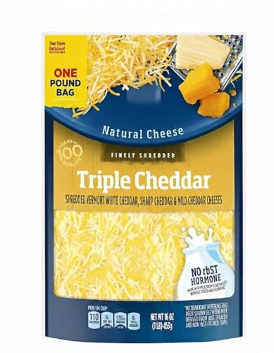 Triple Cheddar Finely Shredded Cheese , Made from a delicious