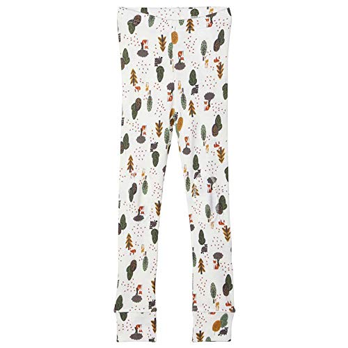 NAME IT NMMWILLIT Wool LONGJOHN Noos XX Pantalones, Blanco Nieve, 110 cm para Ni�os
