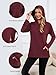 Liu & Qu Women's Nursing Sweatshirts for Breastfeeding with Hidden Zipper Long Sleeve Maternity Hoodie Causal Clothes Heather Wine