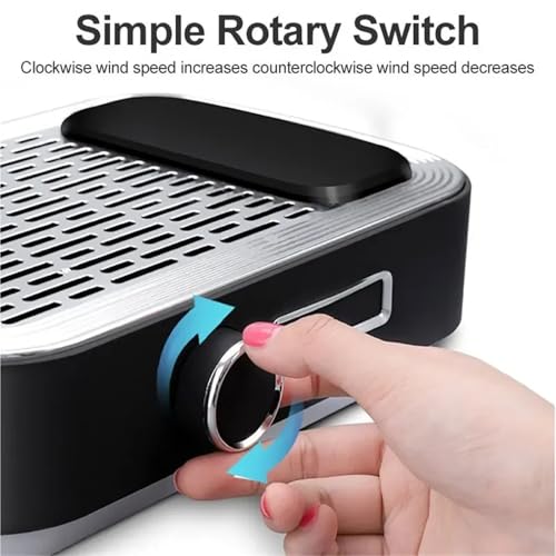 Aspiradora de uñas profesional de 80W recargable y sin cables 6