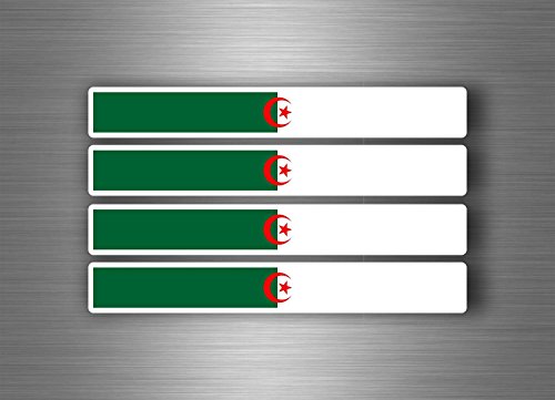 Akachafactory 4X Autocollant Sticker Voiture Moto Stripes Drapeau Tuning Brassard Auto Algerie